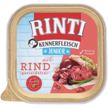 Rinti Kennerfleisch Schale Junior mit Rind 300 g (Menge: 9 je Bestelleinheit) Rinti Kennerfleisch Schale Junior mit Rind 300 g (Menge: 9 je Bestelleinheit)