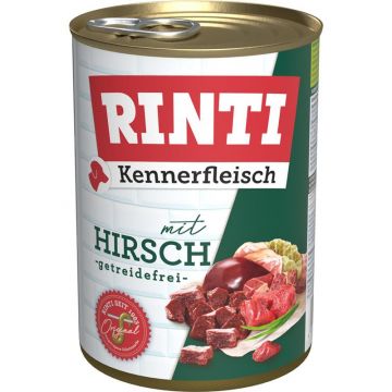 Rinti Dose Kennerfleisch Hirsch 400 g (Menge: 12 je Bestelleinheit) Rinti Dose Kennerfleisch Hirsch 400 g (Menge: 12 je Bestelleinheit)