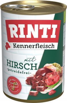 Rinti Dose Kennerfleisch Hirsch 400 g (Menge: 24 je Bestelleinheit) Rinti Dose Kennerfleisch Hirsch 400 g (Menge: 24 je Bestelleinheit)