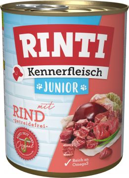 Rinti Dose Kennerfleisch Junior Rind 800 g (Menge: 12 je Bestelleinheit) Rinti Dose Kennerfleisch Junior Rind 800 g (Menge: 12 je Bestelleinheit)