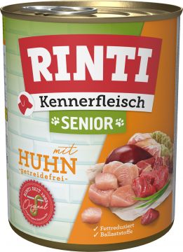 Rinti Dose Kennerfleisch Senior Huhn 800 g (Menge: 12 je Bestelleinheit) Rinti Dose Kennerfleisch Senior Huhn 800 g (Menge: 12 je Bestelleinheit)