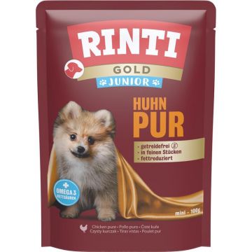 Rinti Gold Pouchbeutel Junior Huhn Pur 100g (Menge: 10 je Bestelleinheit) Rinti Gold Pouchbeutel Junior Huhn Pur 100g (Menge: 10 je Bestelleinheit)