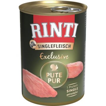 Rinti Dose Singlefleisch Exclusive Pute Pur 400 g (Menge: 12 je Bestelleinheit) Rinti Dose Singlefleisch Exclusive Pute Pur 400 g (Menge: 12 je Bestelleinheit)