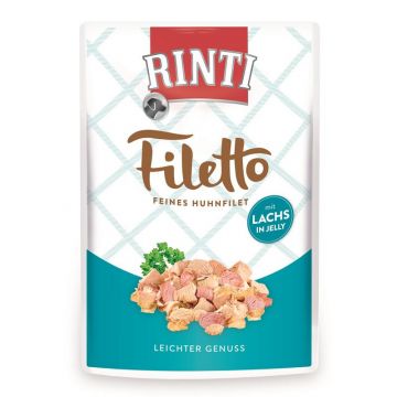 Rinti Filetto Huhnfilet mit Lachs in Jelly 100 g (Menge: 24 je Bestelleinheit) Rinti Filetto Huhnfilet mit Lachs in Jelly 100 g (Menge: 24 je Bestelleinheit)