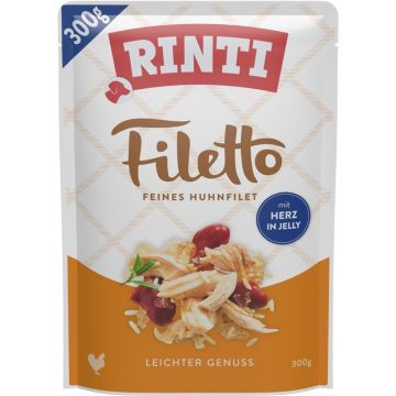Rinti P.B. Filetto Huhn & Herz in Jelly 300g (Menge: 6 je Bestelleinheit) Rinti P.B. Filetto Huhn & Herz in Jelly 300g (Menge: 6 je Bestelleinheit)