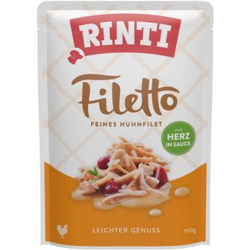 Rinti P.B. Filetto Huhn & Herz in Sauce 100g (Menge: 24 je Bestelleinheit) Rinti P.B. Filetto Huhn & Herz in Sauce 100g (Menge: 24 je Bestelleinheit)
