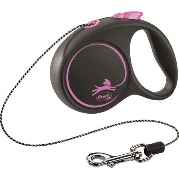flexi Seil-Leine Black Design pink XS 3 m flexi Seil-Leine Black Design pink XS 3 m