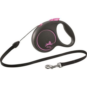 flexi Seil-Leine Black Design pink S 5 m flexi Seil-Leine Black Design pink S 5 m