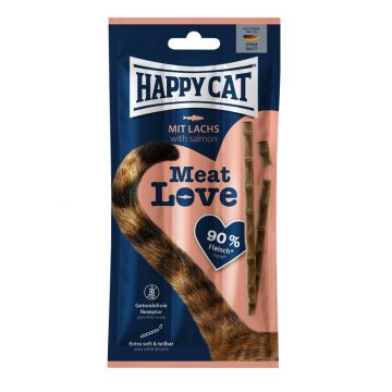 Happy Cat Meat Love Snack mit Lachs 15 g (Menge: 28 je Bestelleinheit)