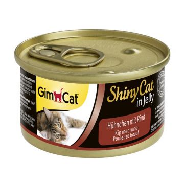 GimCat Dose ShinyCat Hühnchen mit Rind 70g (Menge: 24 je Bestelleinheit)