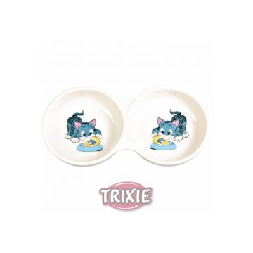 Trixie Doppelnapf mit Motiv, Keramik Trixie Doppelnapf mit Motiv, Keramik