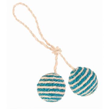 Trixie 2 Bälle am Seil, Sisal 4,5 cm Trixie 2 Bälle am Seil, Sisal 4,5 cm