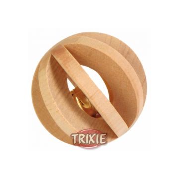 Trixie Lamellenholzball mit Schelle 6 cm Trixie Lamellenholzball mit Schelle 6 cm