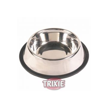 Trixie Edelstahlnapf, Gummiring 0,9 l 17 cm Trixie Edelstahlnapf, Gummiring 0,9 l 17 cm
