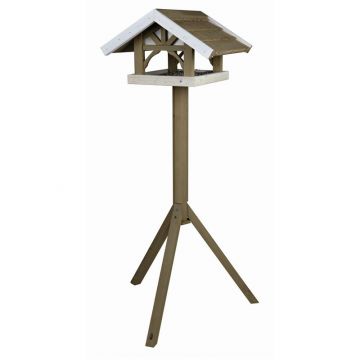 Trixie natura Futterhaus mit Ständer, 45 × 28 × 44 cm/1,25 m, grau/weiß Trixie natura Futterhaus mit Ständer, 45 × 28 × 44 cm/1,25 m, grau/weiß