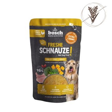 Bosch Freshe Schnauze Nassfutter Huhn mit K&uuml;rbis & Brokkoli 250g (Menge: 8 je Bestelleinheit)