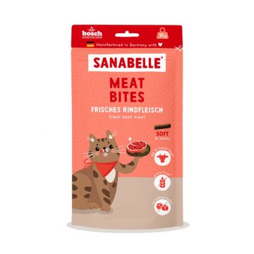 Sanabelle Snack Meat Bites Frisches Rindfleisch 55g (Menge: 7 je Bestelleinheit)