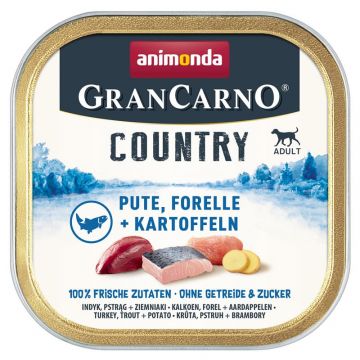Animonda Dog GranCarno Country Adult Pute, Forelle & Kartoffel 150g (Menge: 22 je Bestelleinheit) Animonda Dog GranCarno Country Adult Pute, Forelle & Kartoffel 150g (Menge: 22 je Bestelleinheit)