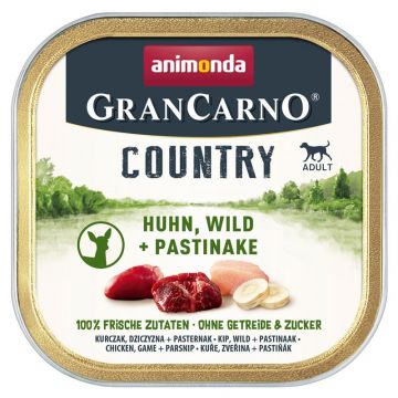 Animonda Dog GranCarno Country Adult Huhn, Wild & Pastinake 150g (Menge: 22 je Bestelleinheit) Animonda Dog GranCarno Country Adult Huhn, Wild & Pastinake 150g (Menge: 22 je Bestelleinheit)