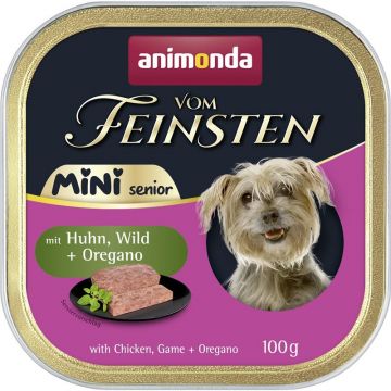 Animonda Dog vom Feinsten Mini Senior mit Huhn, Wild & Oregano 100g (Menge: 32 je Bestelleinheit)