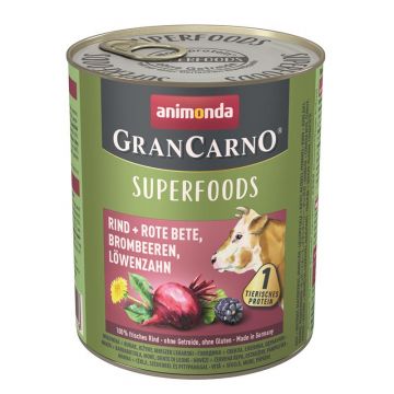 Animonda Dog GranCarno Adult Superfood Rind & Rote Beete 800g (Menge: 6 je Bestelleinheit) Animonda Dog GranCarno Adult Superfood Rind & Rote Beete 800g (Menge: 6 je Bestelleinheit)