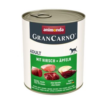 Animonda Dog GranCarno Adult mit Hirsch & Äpfeln 800g (Menge: 6 je Bestelleinheit)