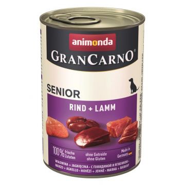 Animonda Dog GranCarno Senior Rind & Lamm 400g (Menge: 6 je Bestelleinheit) Animonda Dog GranCarno Senior Rind & Lamm 400g (Menge: 6 je Bestelleinheit)