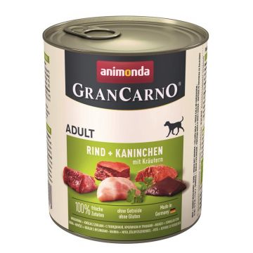 Animonda Dog GranCarno Adult Rind, Kaninchen & Kräuter 800g (Menge: 6 je Bestelleinheit)