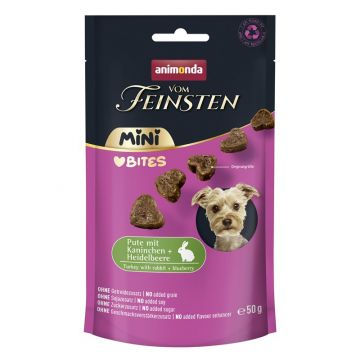 Animonda vom Feinsten Mini Adult Love Bites Pute mit Kaninchen & Heidelbeere 50 g (Menge: 10 je Bestelleinheit)