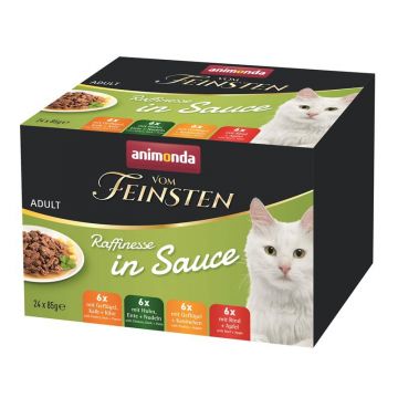 Animonda Cat vom Feinsten Raffinesse Mixpaket Adult in Sauce 24 x 85g (Menge: 4 je Bestelleinheit)