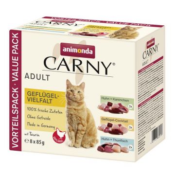 Animonda Cat Carny Adult Multipack F.B. Geflügelvielfalt 8x85g