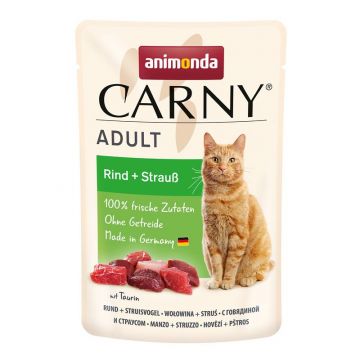 Animonda Cat Carny Adult Rind & Strauß 85g (Menge: 12 je Bestelleinheit)
