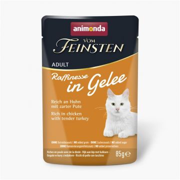 Animonda Cat vom Feinsten Raffinesse in Gelee Adult reich an Huhn mit Pute 85 g (Menge: 24 je Bestelleinheit)