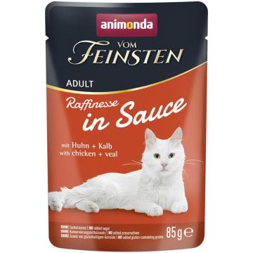 Animonda Vom Feinsten Raffinesse in Sauce Adult mit Huhn + Kalb 85 g (Menge: 24 je Bestelleinheit)
