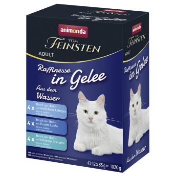 Animonda Vom Feinsten Raffinesse in Gelee Adult Varietäten aus dem Wasser 12 x 85 g (Menge: 8 je Bestelleinheit)