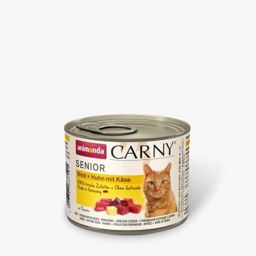 Animonda Cat Carny Senior Rind & Huhn mit Käse 200g (Menge: 6 je Bestelleinheit)