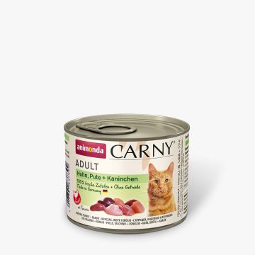 Animonda Cat Carny Adult Huhn, Pute & Kaninchen 200g (Menge: 6 je Bestelleinheit)
