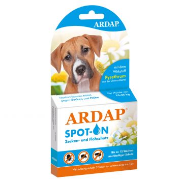 Ardap Spot-On für Hunde von 10-25 kg 3 x 2.5 ml Ardap Spot-On für Hunde von 10-25 kg 3 x 2.5 ml