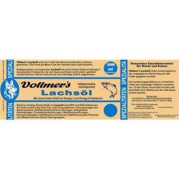 Vollmers Lachsöl 300ml Vollmers Lachsöl 300ml