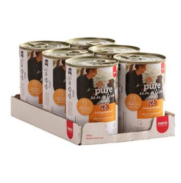 Mera Dog Pure Sensitive Meat Geflügelherzen 400g-Dose (Menge: 6 je Bestelleinheit) Mera Dog Pure Sensitive Meat Geflügelherzen 400g-Dose (Menge: 6 je Bestelleinheit)