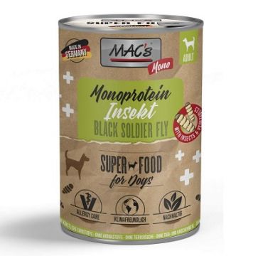 MACs Dog Mono Insekten 375g (Menge: 6 je Bestelleinheit) MACs Dog Mono Insekten 375g (Menge: 6 je Bestelleinheit)