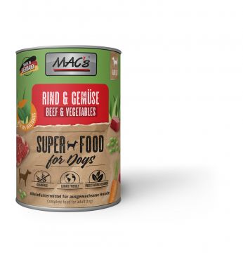 MACs Dog Rind & Gemüse 400g (Menge: 6 je Bestelleinheit) MACs Dog Rind & Gemüse 400g (Menge: 6 je Bestelleinheit)