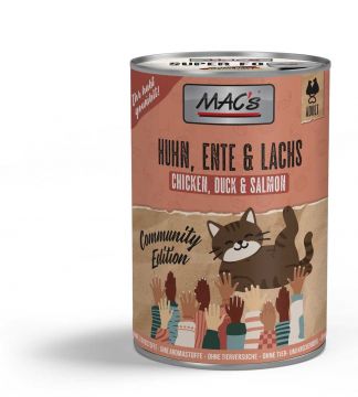 MACs Cat Huhn, Ente & Lachs 400 g (Menge: 6 je Bestelleinheit)