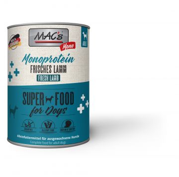 MACs Dog Mono Frisches Lamm 800g (Menge: 6 je Bestelleinheit)