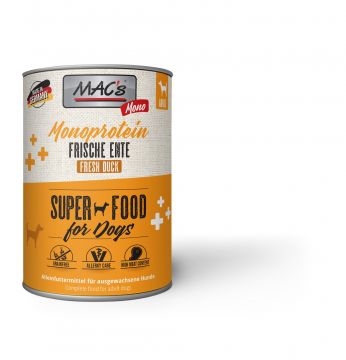 MACs Dog Mono Frische Ente 400g (Menge: 6 je Bestelleinheit)