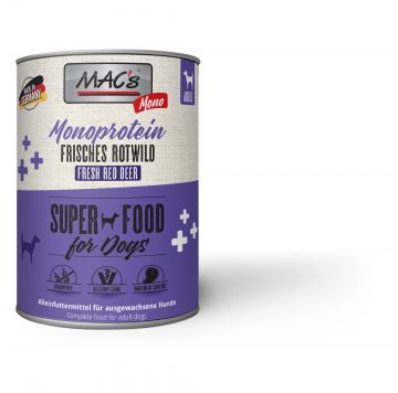 MACs Dog Mono Frisches Rotwild 800g (Menge: 6 je Bestelleinheit) MACs Dog Mono Frisches Rotwild 800g (Menge: 6 je Bestelleinheit)