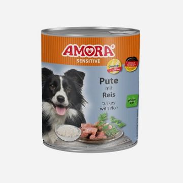 AMORA Dog Sensitive Pute & Reis 800g (Menge: 6 je Bestelleinheit)
