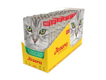 Josera Cat Paté Ente & Huhn mit Petersilie 85 g (Menge: 16 je Bestelleinheit) Josera Cat Paté Ente & Huhn mit Petersilie 85 g (Menge: 16 je Bestelleinheit)