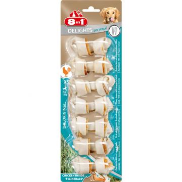 8in1 Delights Kauknochen Pro Dental Chicken XS 7 Stück 8in1 Delights Kauknochen Pro Dental Chicken XS 7 Stück