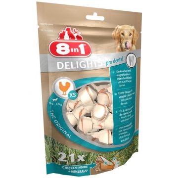 8in1 Delights Kauknochen Pro Dental Chicken XS 21 Stück 8in1 Delights Kauknochen Pro Dental Chicken XS 21 Stück